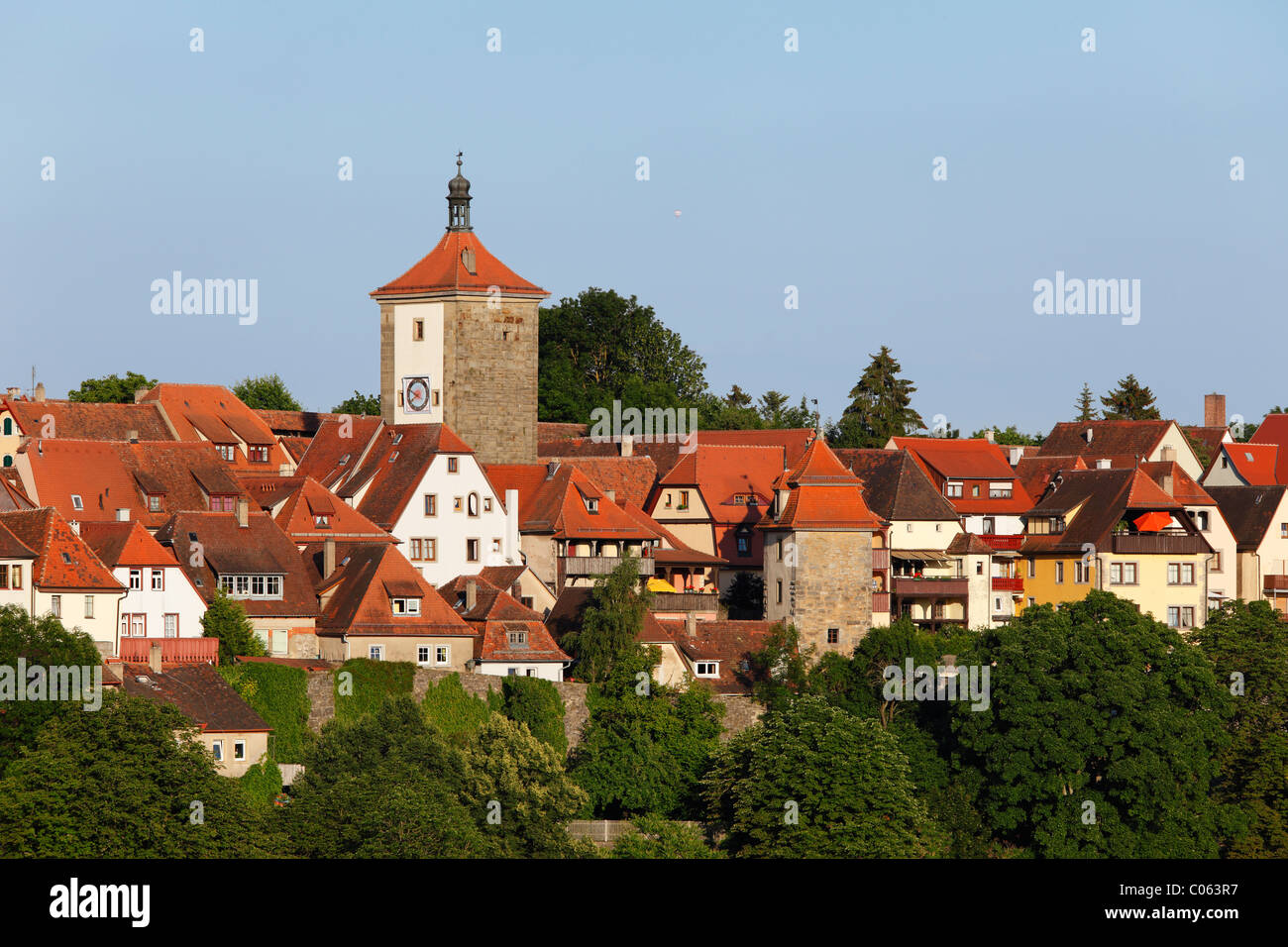 Siebersturm Turm, Rothenburg Ob der Tauber, romantische Straße, Middle Franconia, Franken, Bayern, Deutschland, Europa Stockfoto