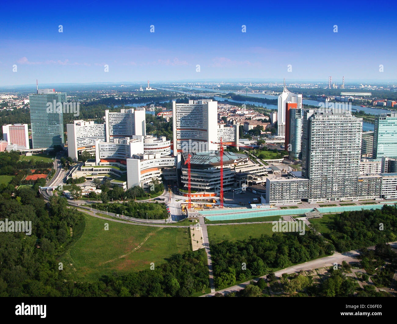 UNO-City in Wien Stockfoto