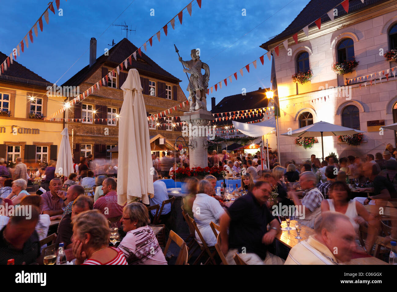 Weinfest, Sommerach, Mainfranken, Unterfranken, Franken, Bayern, Deutschland, Europa Stockfoto