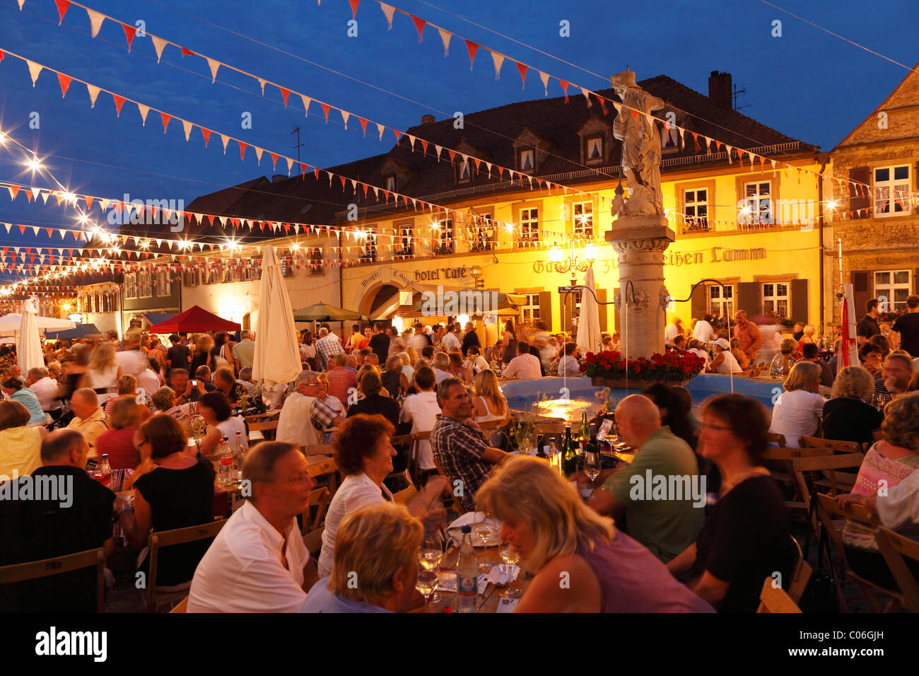 Weinfest, Sommerach, Mainfranken, Unterfranken, Franken, Bayern, Deutschland, Europa Stockfoto