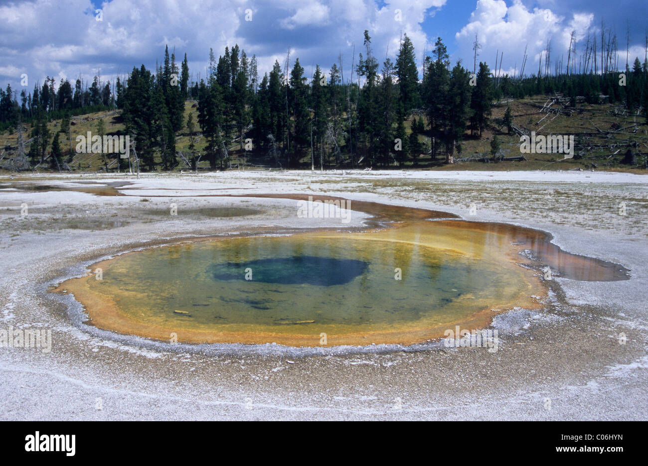 Chromatischer Pool, Yellowstone-Nationalpark, Wyoming, USA Stockfoto