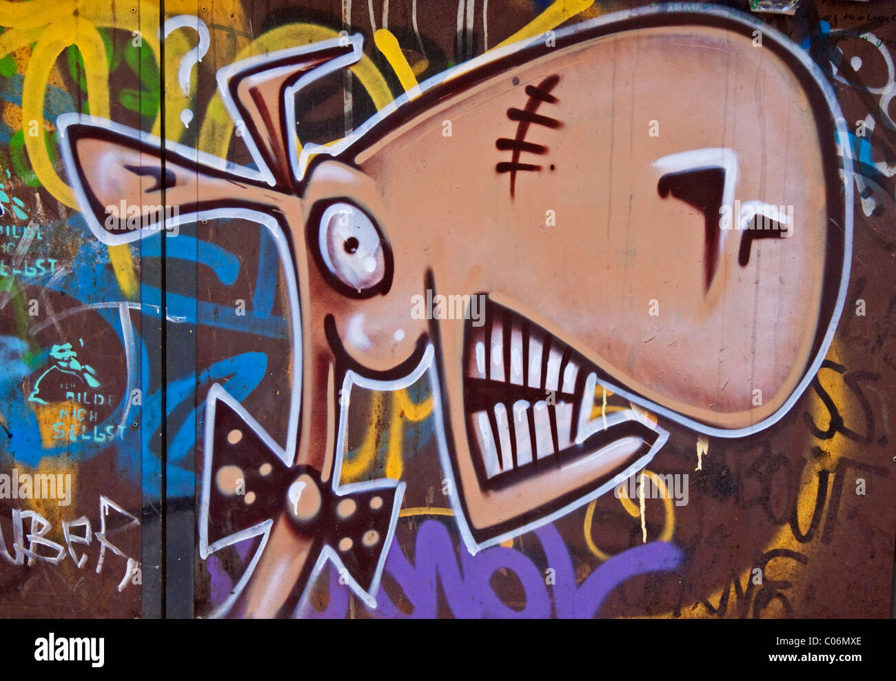 Graffiti an der Wand Stockfoto