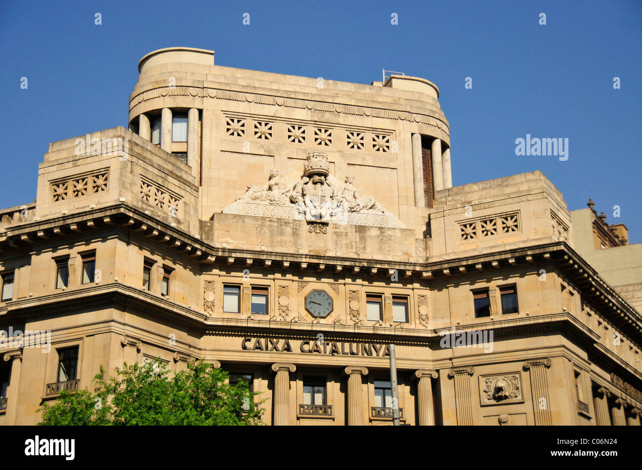 Historische Gebäude der Caixa Catalunya, Bank von Katalonien, Barcelona, Spanien, Iberische Halbinsel, Europa Stockfoto