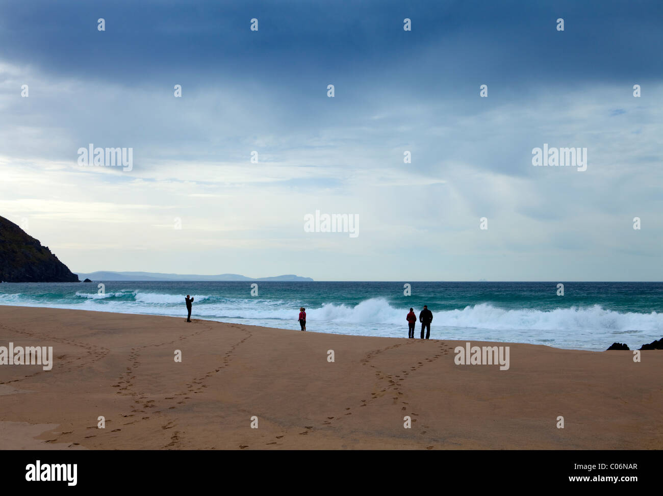 Coumeenoole Strand am Slea Head, Halbinsel Dingle, County Kerry, Irland Stockfoto