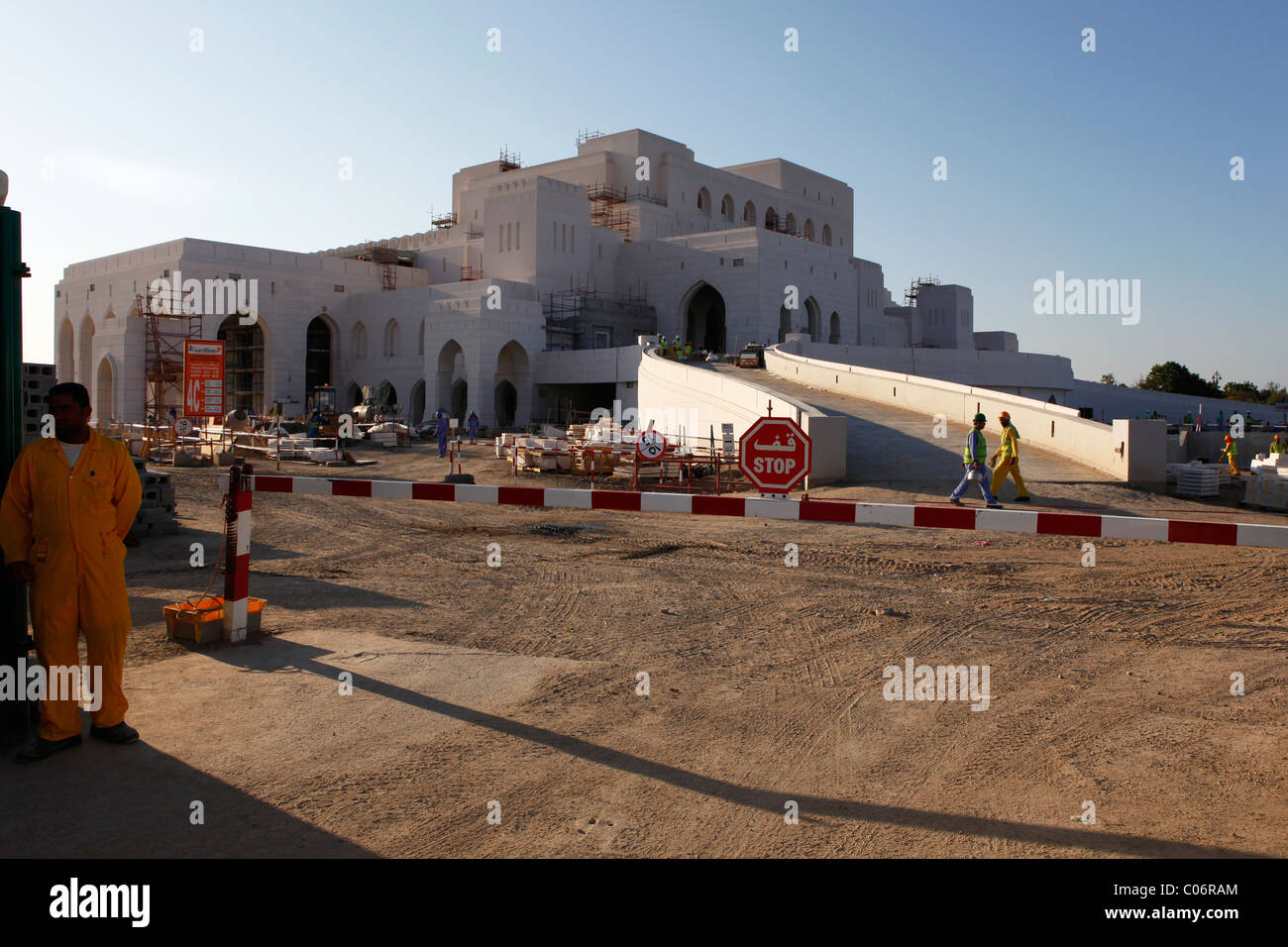 Bau auf dem Gelände des Royal Opera House in Maskat, Oman. Stockfoto