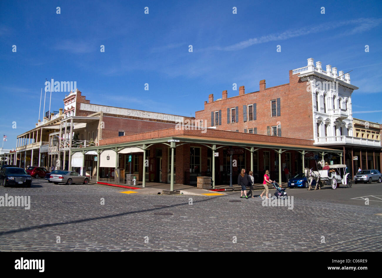 Old Sacramento State Historic Park in Sacramento, Kalifornien, USA. Stockfoto