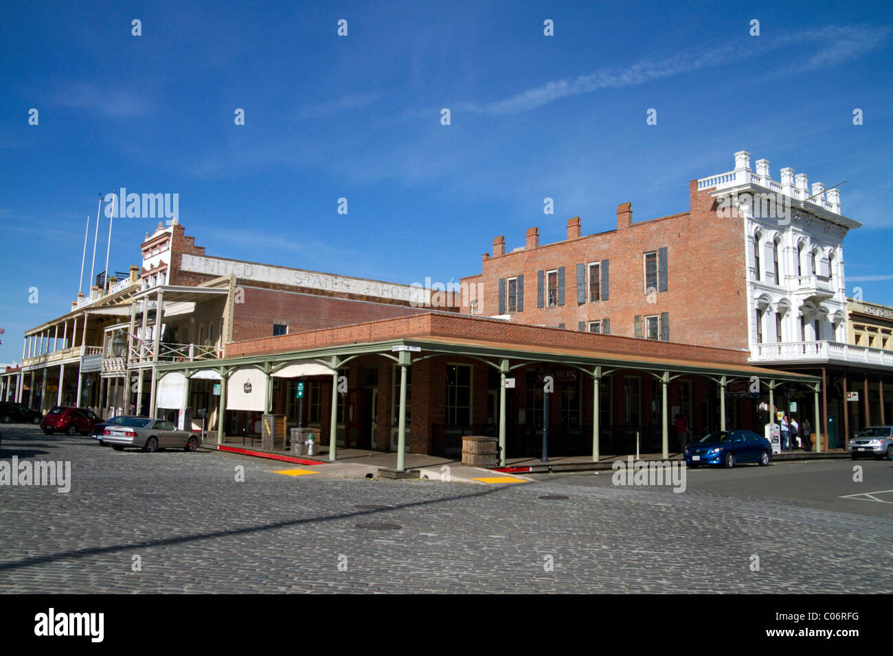 Old Sacramento State Historic Park in Sacramento, California, USA. Stockfoto
