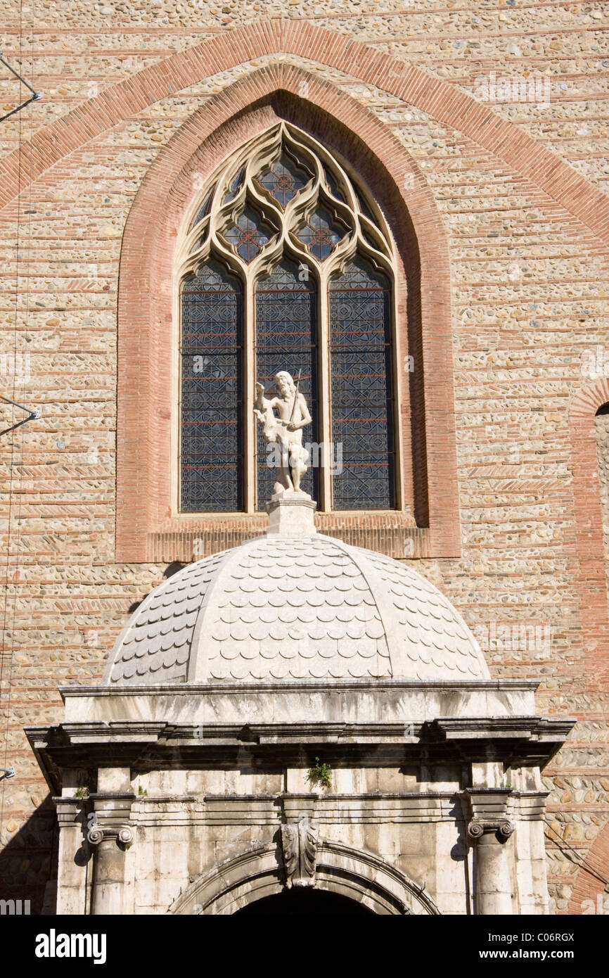 Cathedrale Saint-Jean-Baptiste (Westeingang), Place Gambetta, Perpignan, Frankreich, Herbst 2010 Stockfoto Cathedrale Saint-Jean-Baptiste (Westeingang), Place Gambetta, Perpignan, Frankreich, Herbst 2010 Stockfoto
