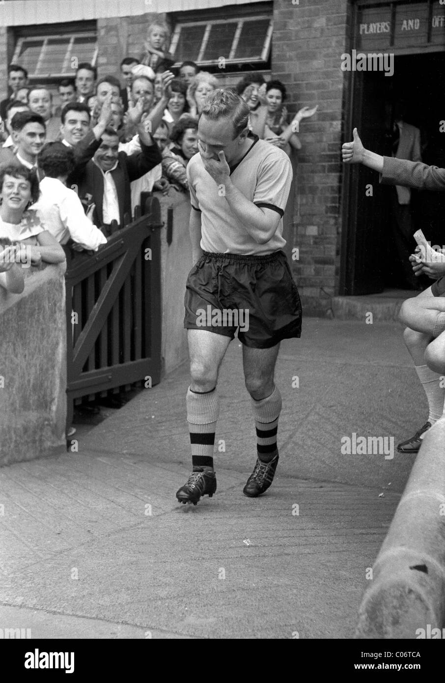 Wolverhampton Wanderers Fußballer Billy Wrights letzte Entsprechung 8. August 1959. Stockfoto