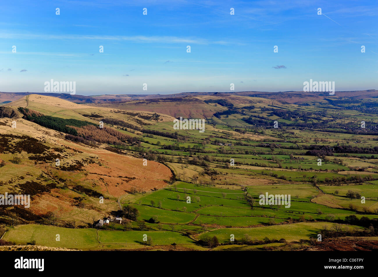 Castleton Landschaft, Peak District, derbyshire England Großbritannien Stockfoto