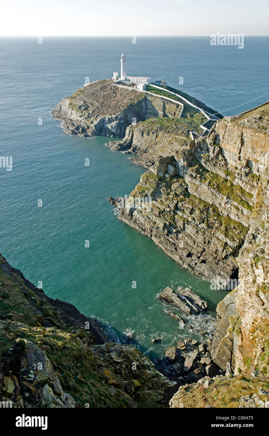 South Stack Leuchtturm, heilige Insel Anglesey Stockfoto
