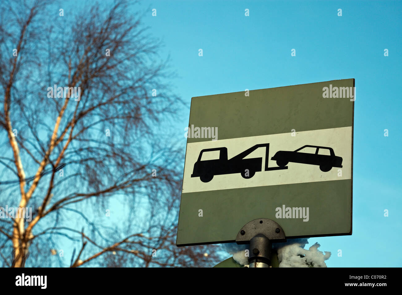 Lassen Sie nicht Ihr Auto hier Stockfoto