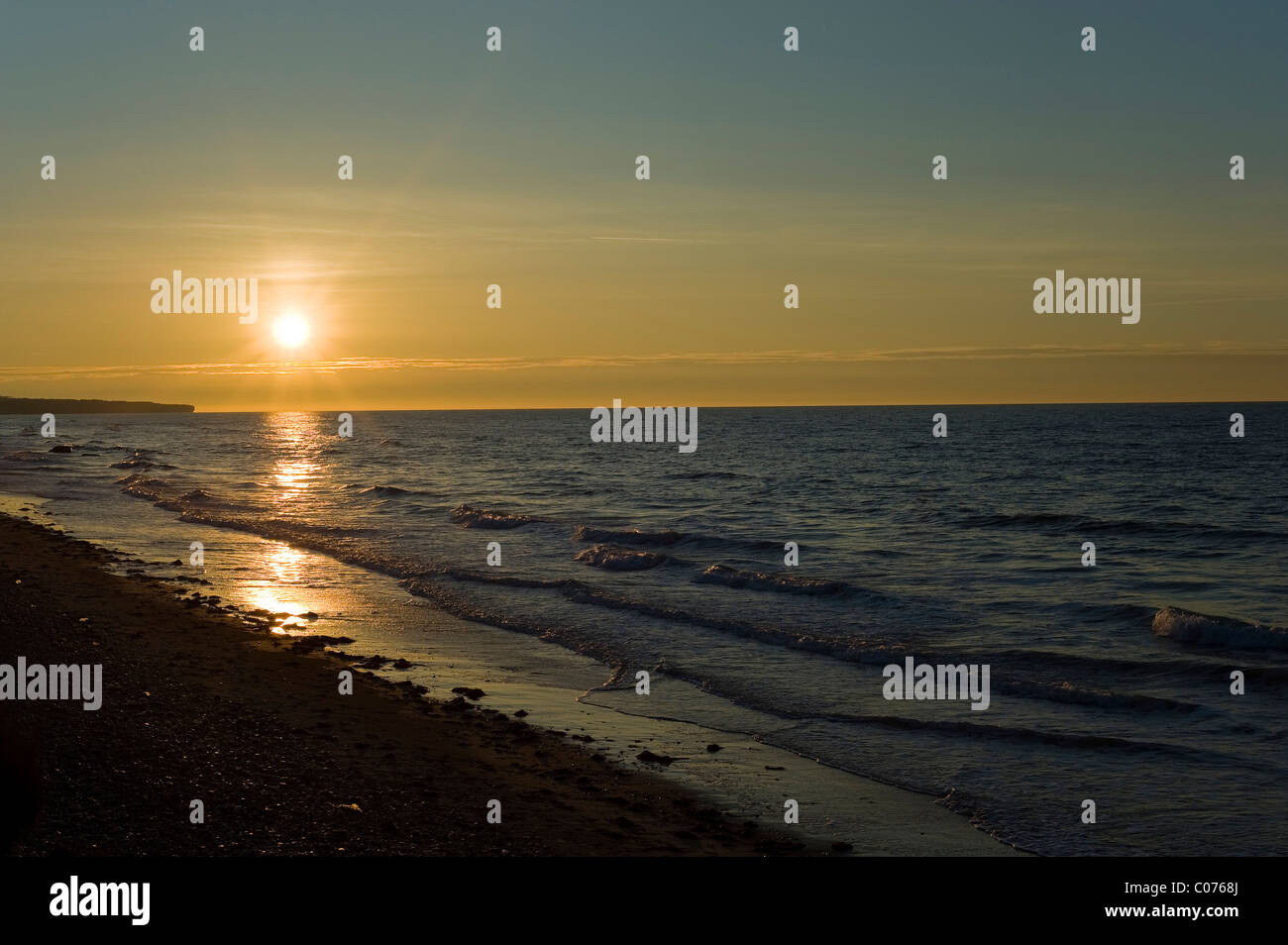 Omaha Beach in der Nähe von Colleville-Sur-Mer, Normandie, Frankreich, Europa Stockfoto