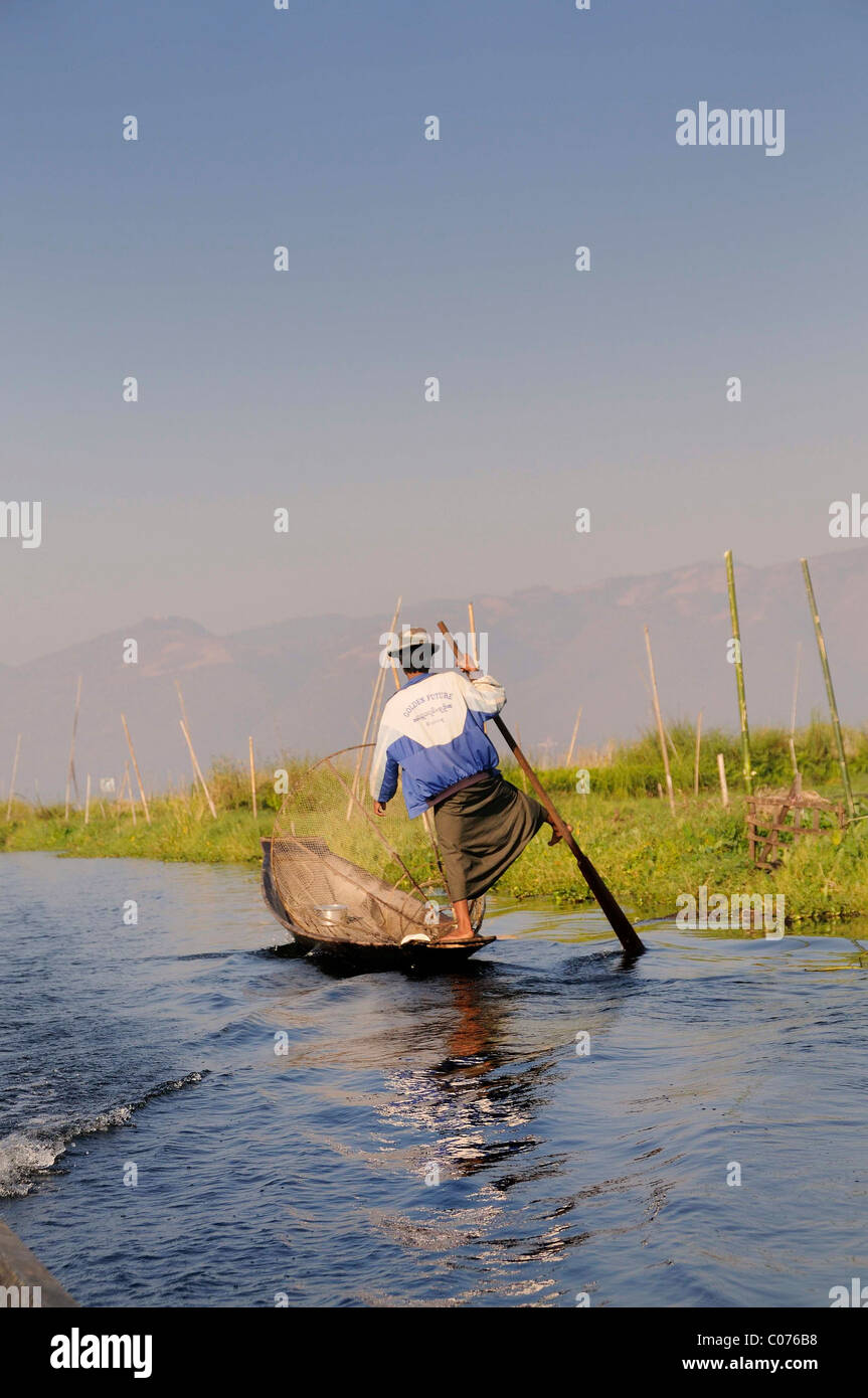 Intha Bein Ruderer am Inle-See, Shan State in Myanmar, Birma, Südostasien, Asien Stockfoto