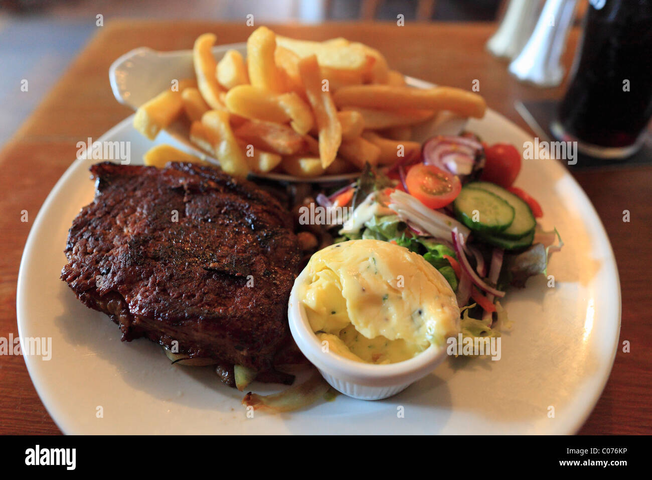 Beef Steak, O'Connors Pub, Doolin, County Clare, Republik Irland, Europa Stockfoto