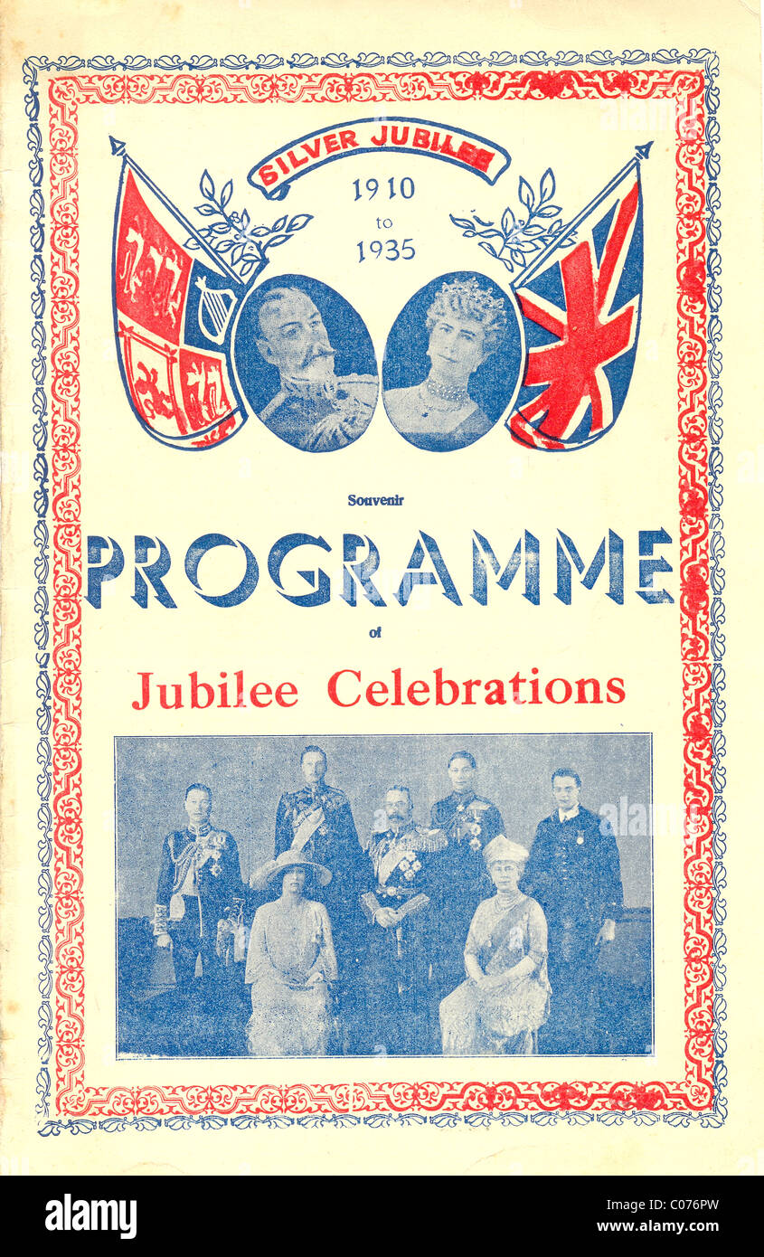 Silver Jubilee Souvenir Programm Stockfoto