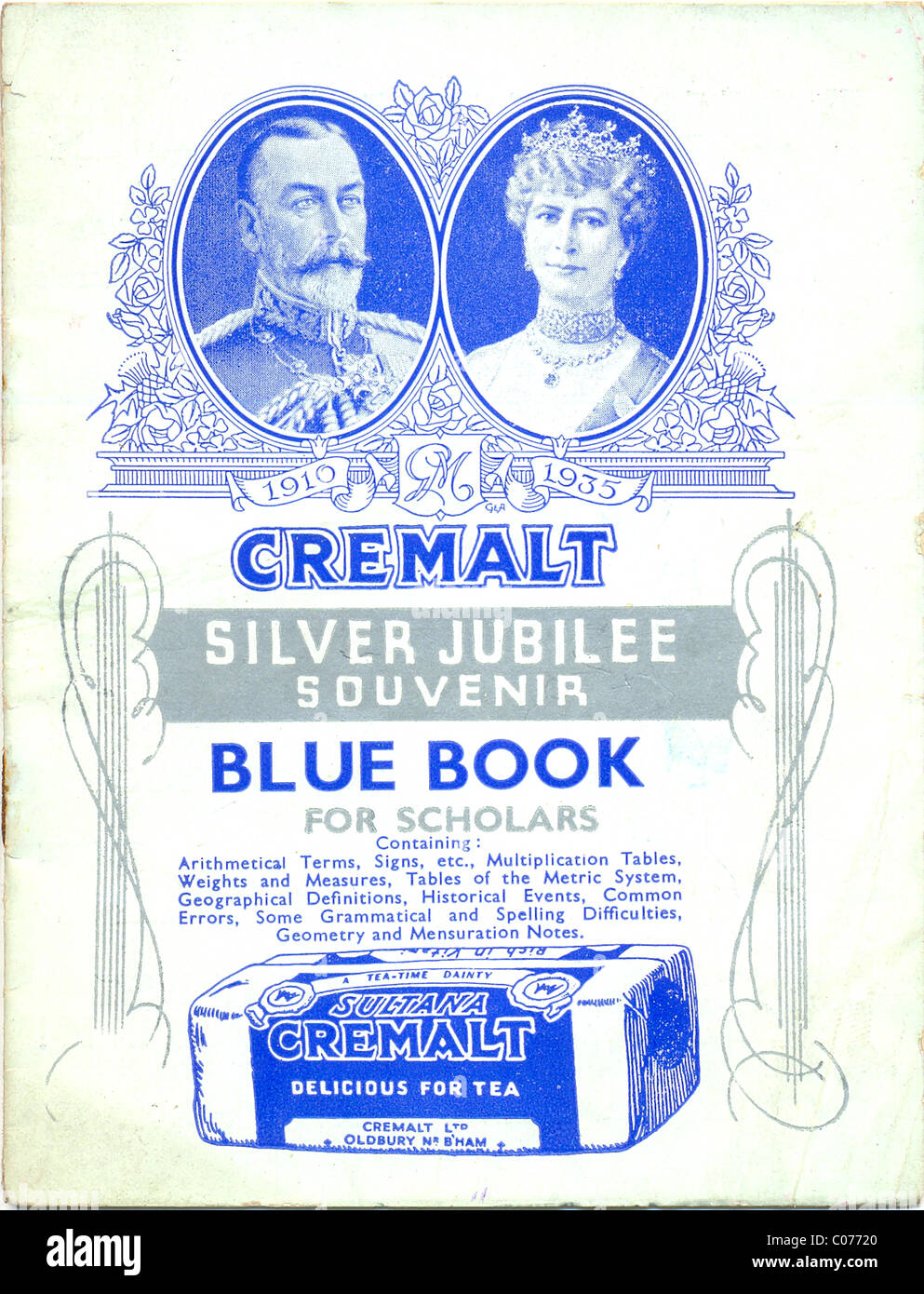 Silver Jubilee Souvenir Broschüre Werbung Cremalt Brot Stockfoto