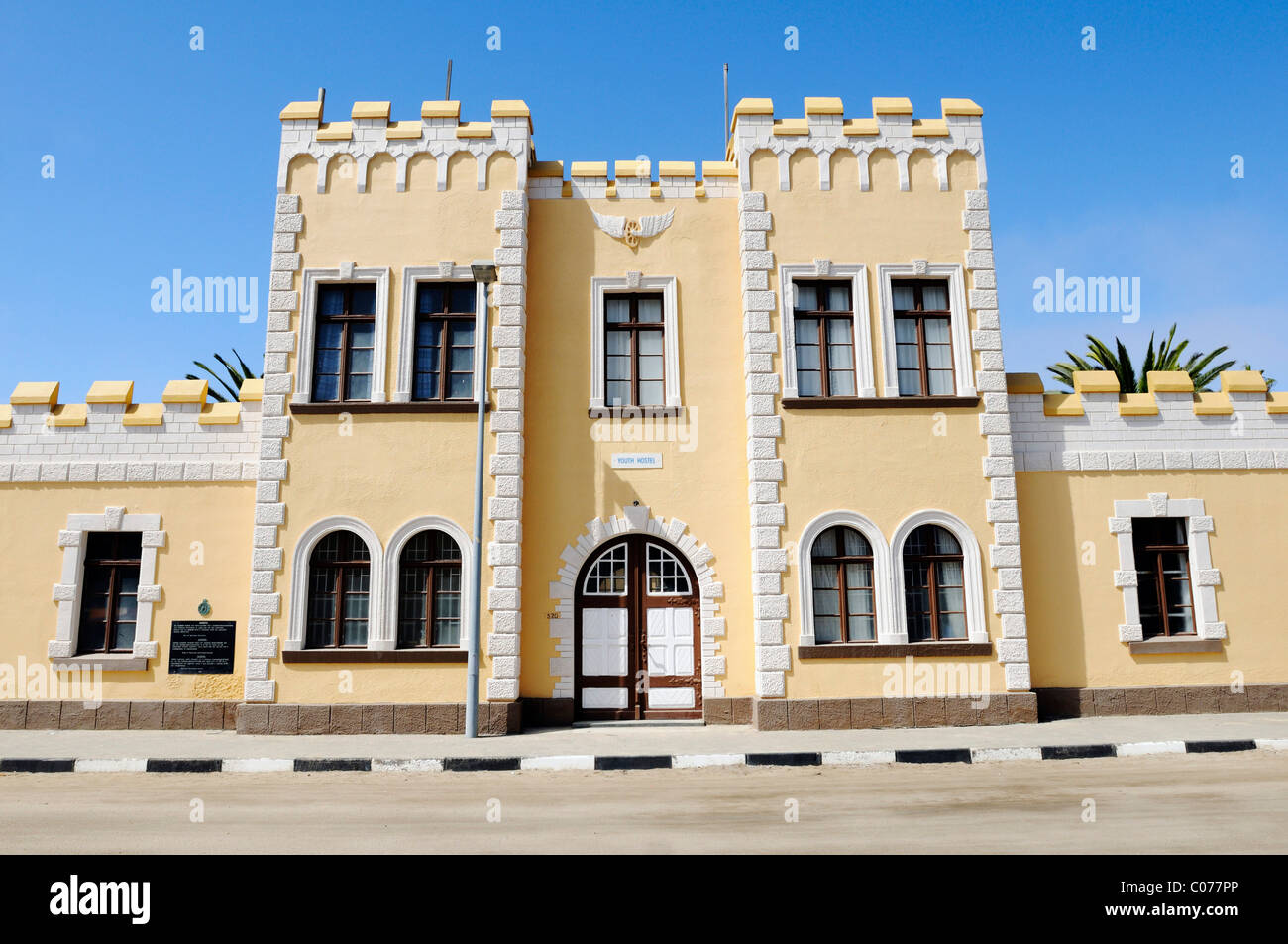 Alte Kaserne, Architektur aus der deutschen Kolonialzeit, jetzt Hostel, Swakopmund, Erongo Region, Namibia, Afrika Stockfoto
