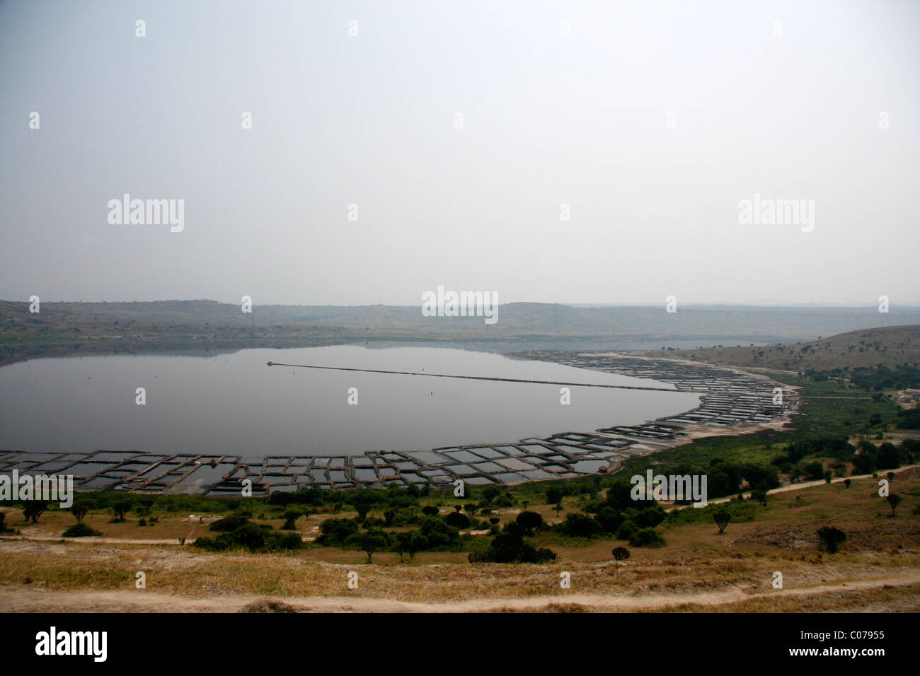 Salzgewinnung im See Katwe in der Nähe von Queen Elizabeth National Park, Westuganda Stockfoto