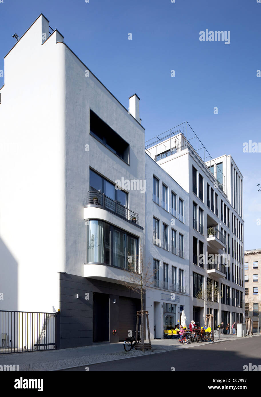 Moderne Stadthäuser in Mitte Bezirk, Berlin, Deutschland, Europa Stockfoto