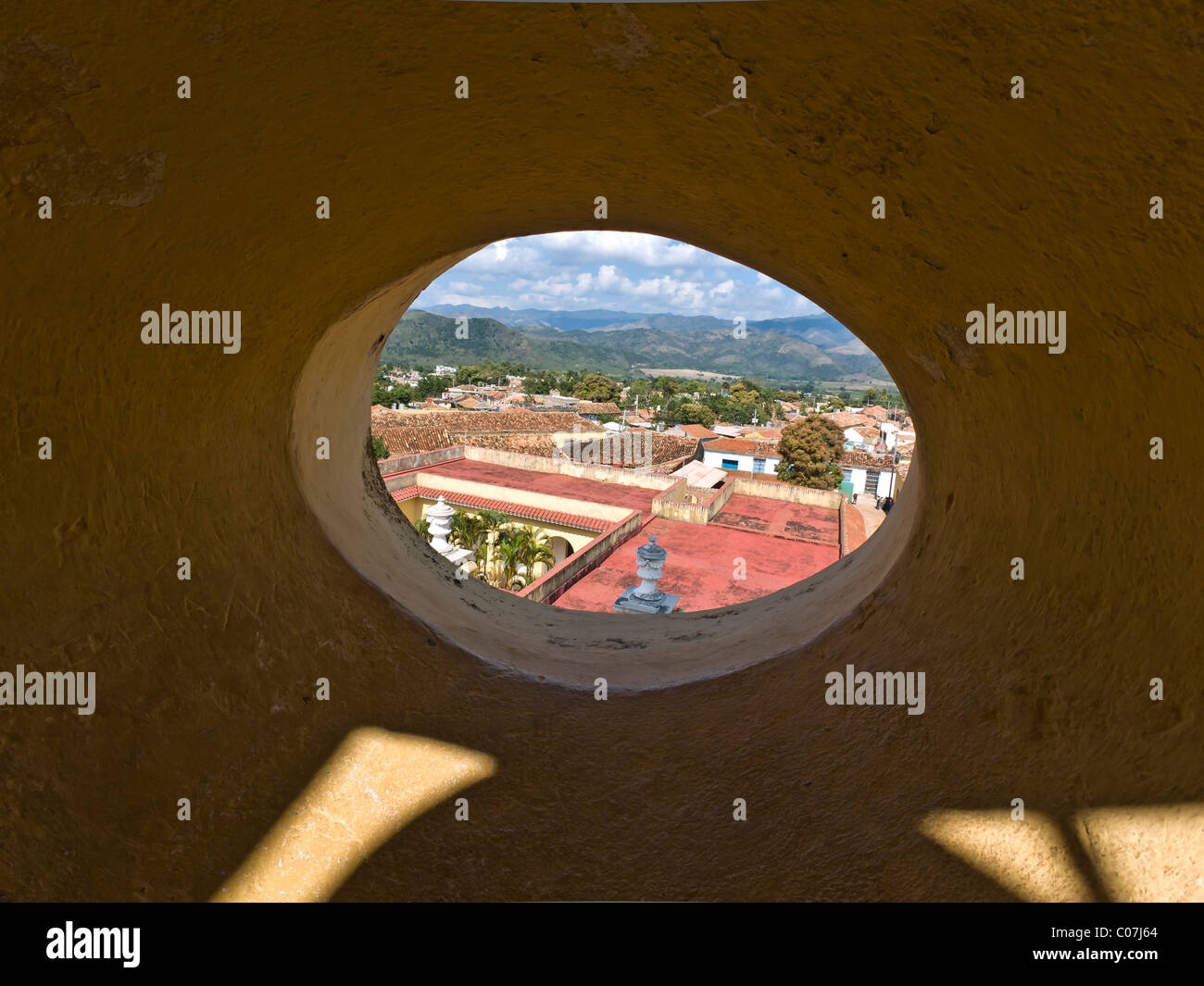 Blick von der Bell Tower der Iglesia y Convento de San Francisco Stockfoto