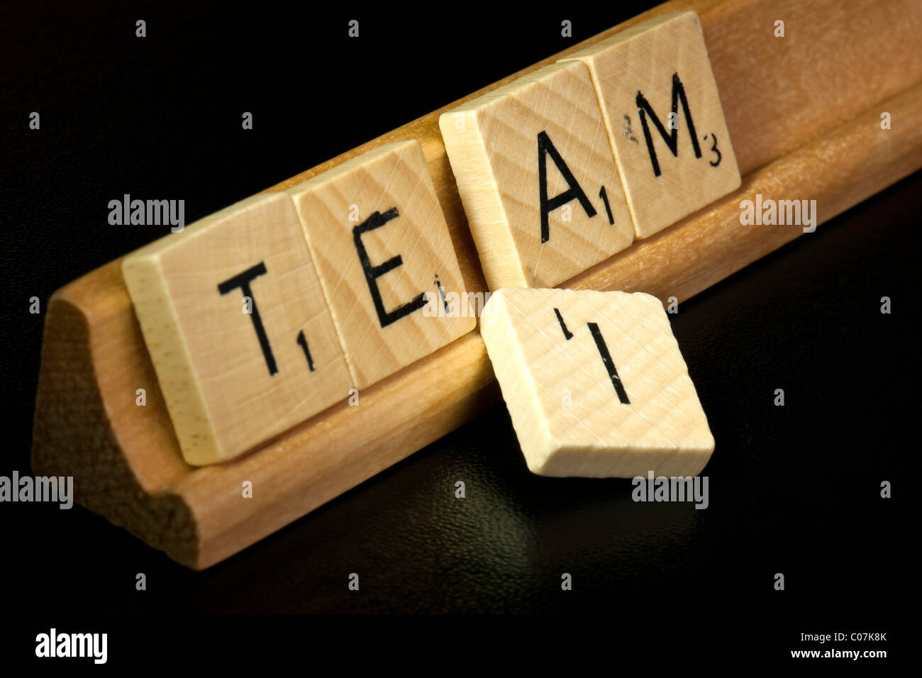 Kein 'ich' in 'Team'. Stockfoto