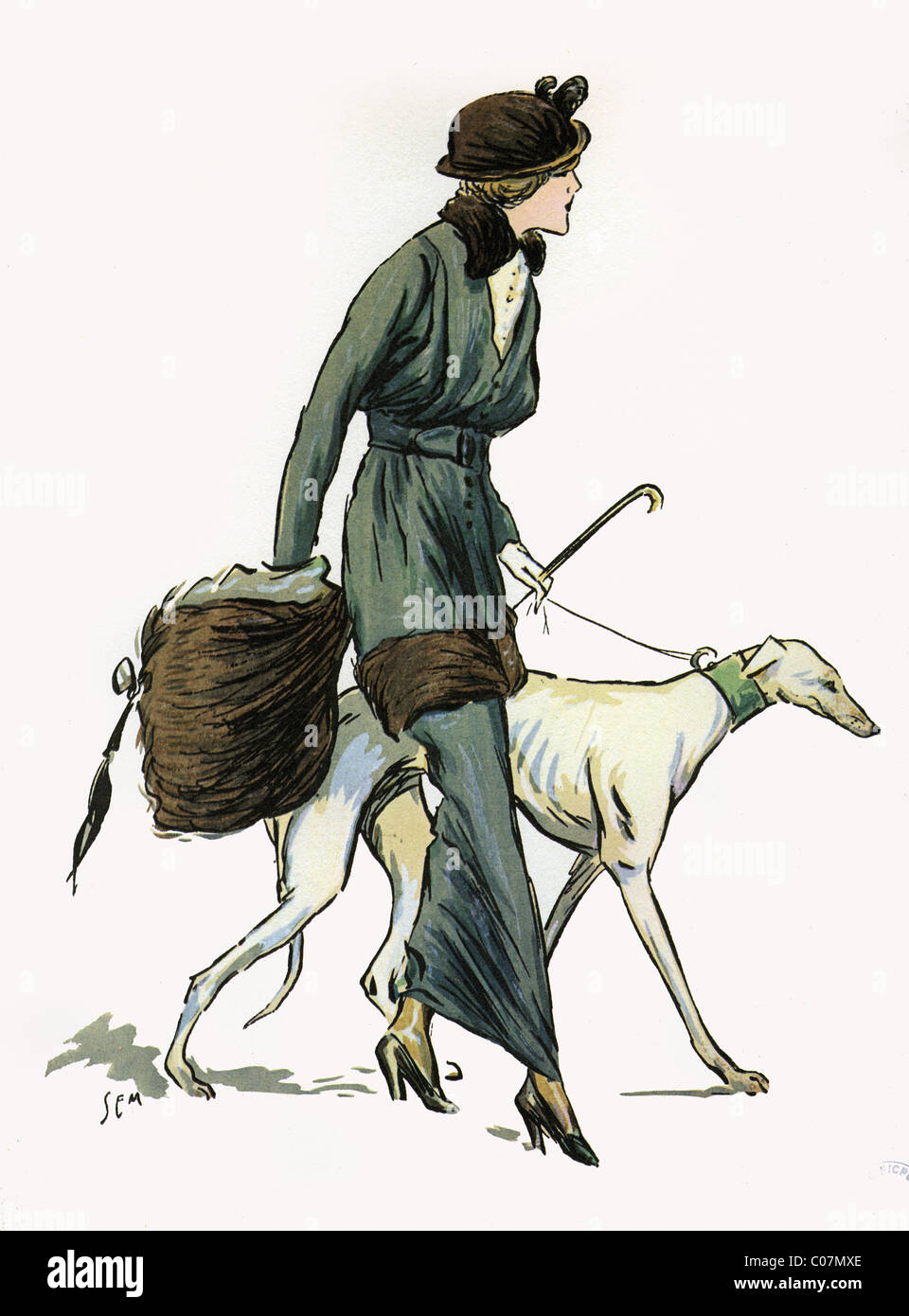 SEM - (Georges Goursat) französischen Illustrator Elegante Parisienne ...