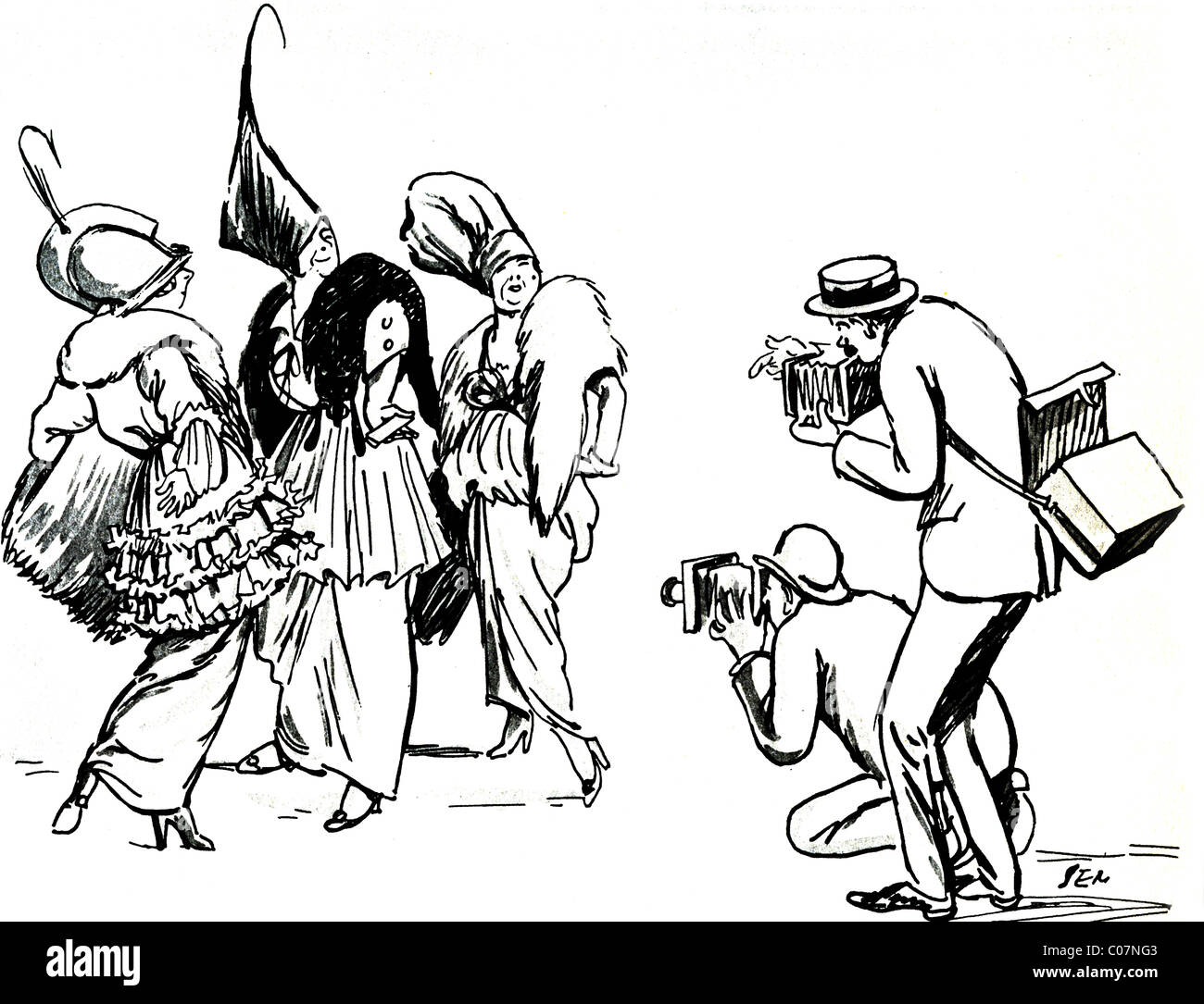 SEM - (Georges Goursat) französischen Illustrator Modefotografie 1920' Stockfoto