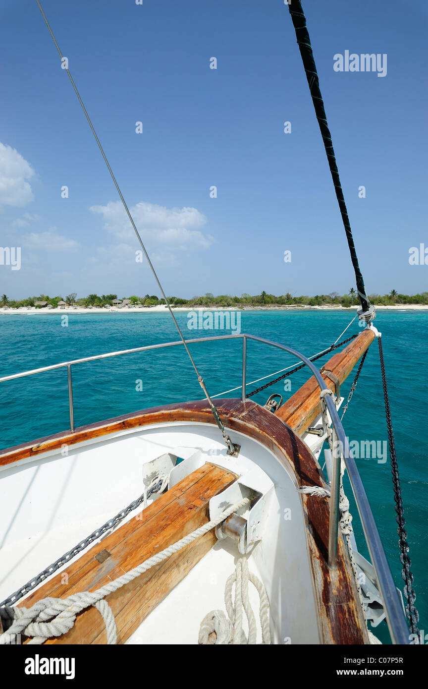 Segelschiff aus der Insel Catalina, Dominikanische Republik, Karibik Stockfoto