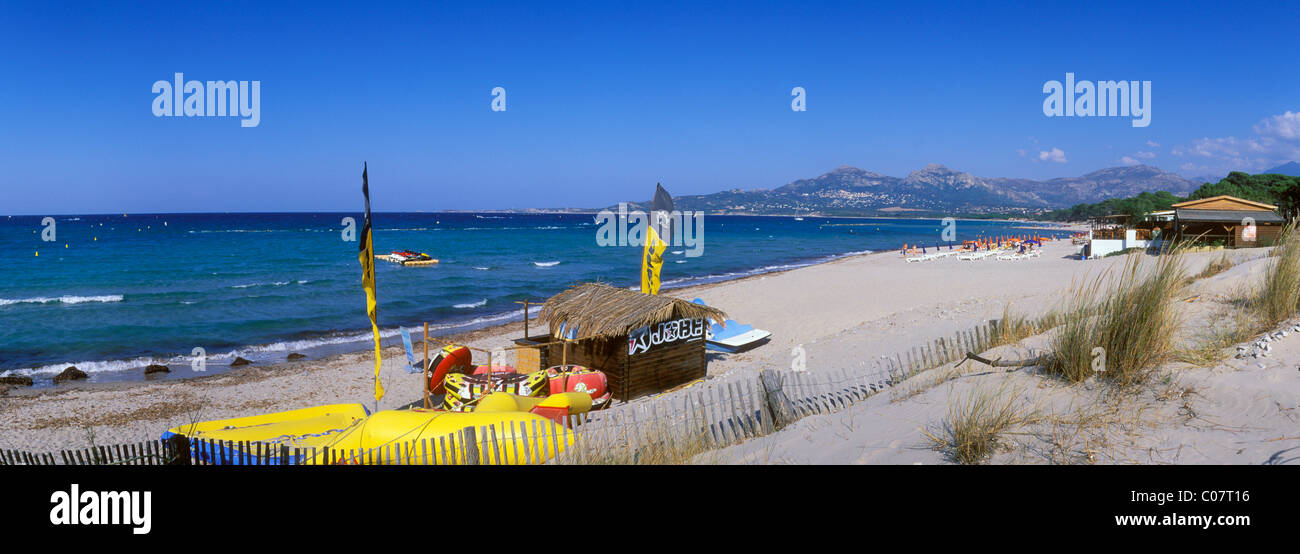 Strand von Calvi, Balagne, Korsika, Frankreich, Europa Stockfoto