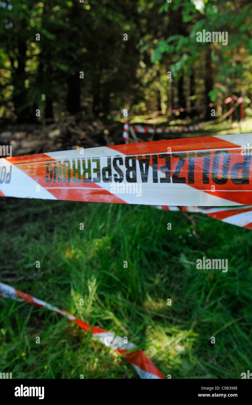 Maria Boegerl Entführung Fall, Ort, wo ein Körper in einem Wald in der Nähe von Niesitz, Heidenheim Bezirk gefunden wurde Stockfoto