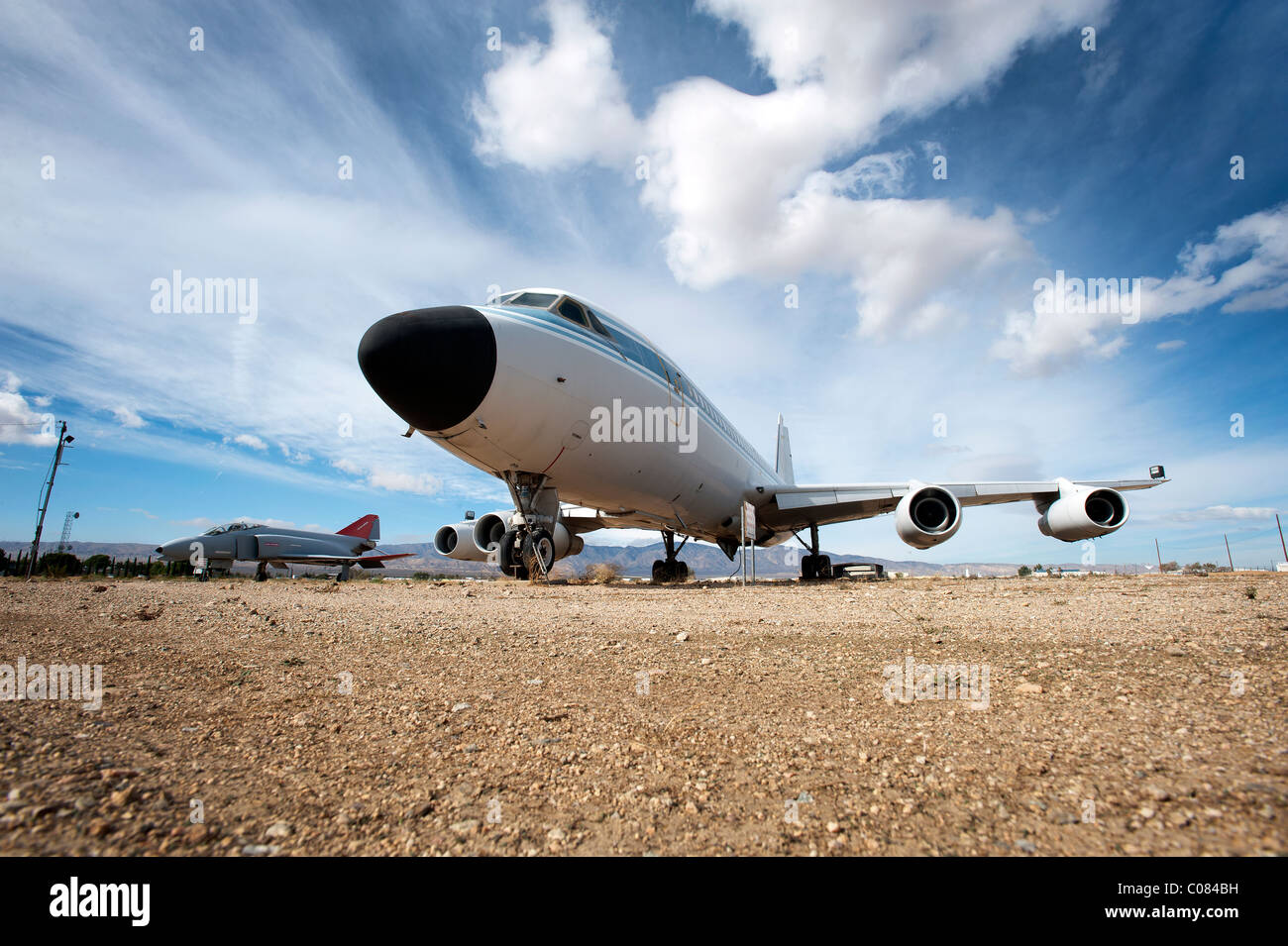Stillgelegten Flugzeuge am Mojave Spaceport in Mojave, Kalifornien, USA. Stockfoto