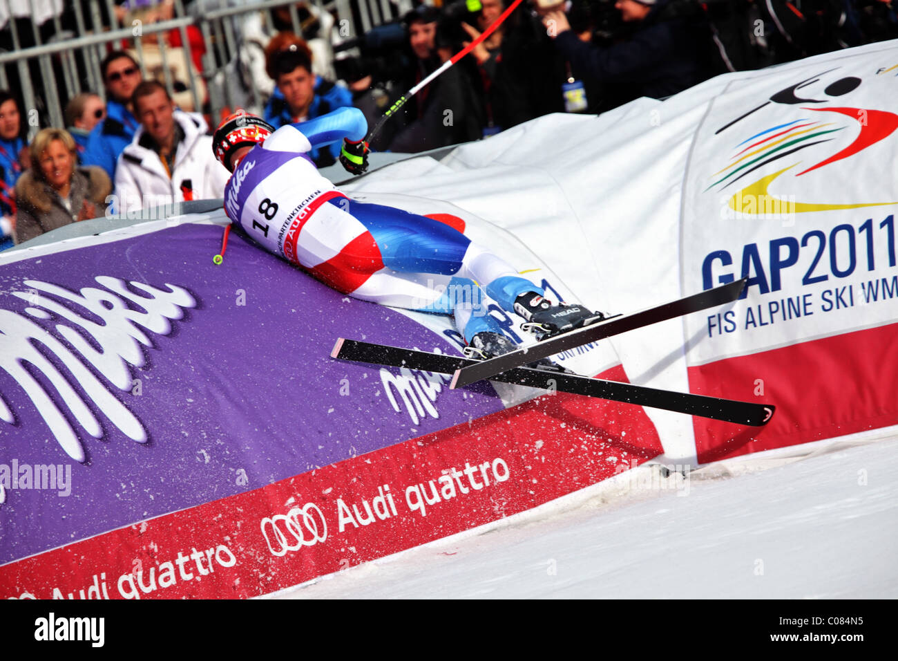 Didier Cuche (SUI) auf die FIS Alpine Ski-WM 2011 Stockfoto