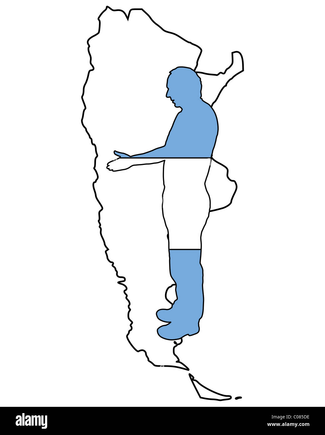 Herzlich Willkommen in Argentinien Stockfoto