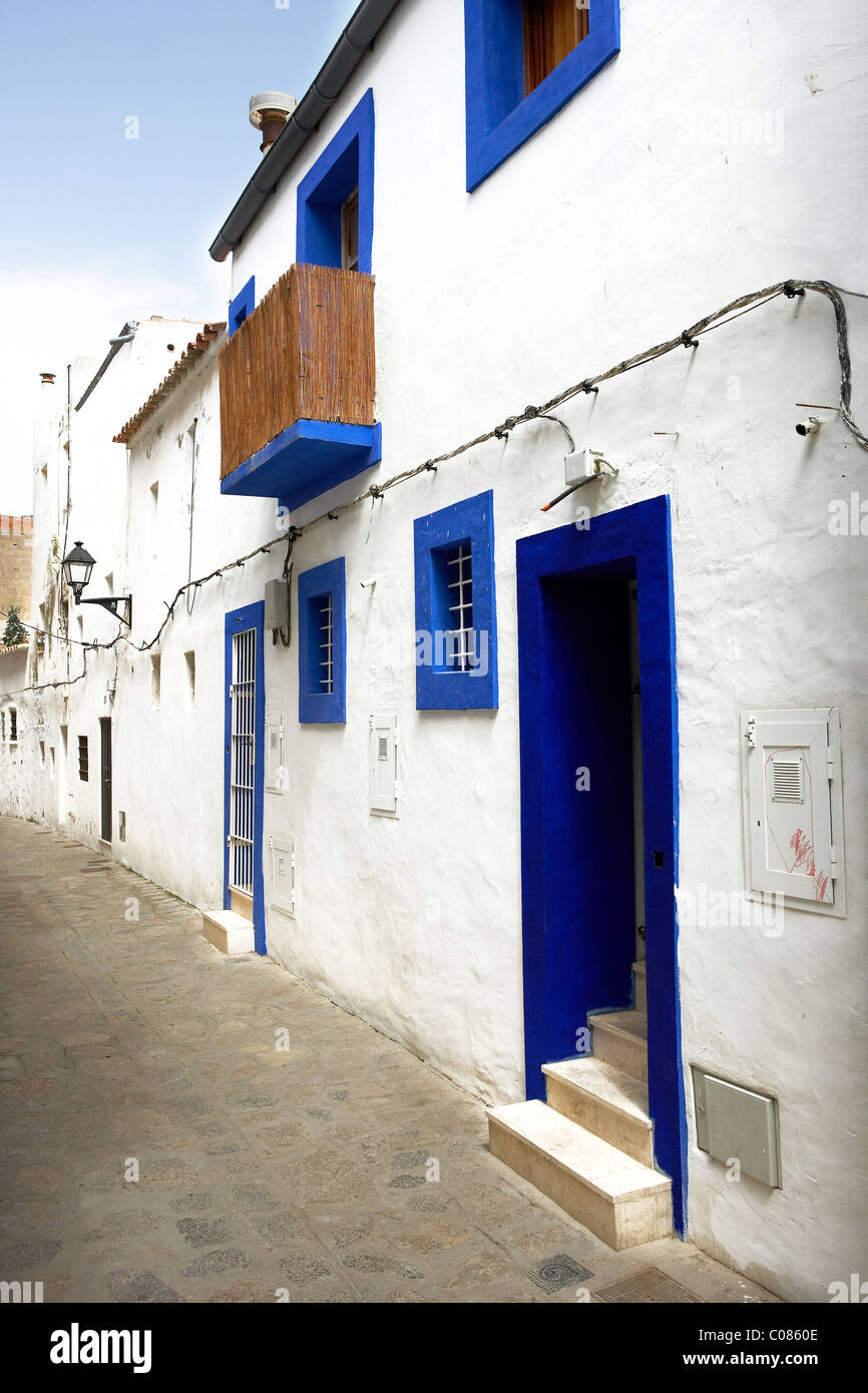 Straße in Ibiza. Spanien. Stockfoto