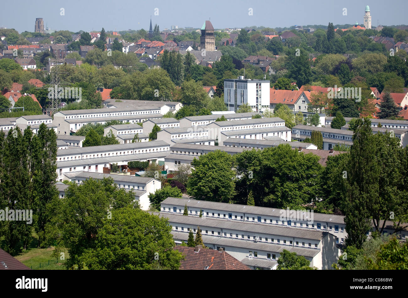 Siedlung Schuengelberg Unternehmerstadt, internationale Ausstellung Emscher Park, Gelsenkirchen, Ruhrgebiet region Stockfoto