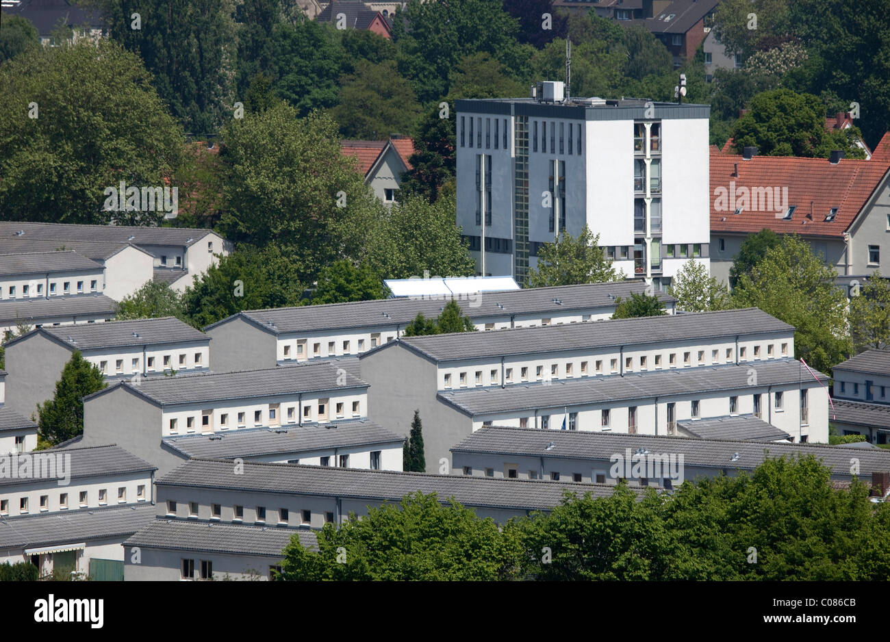 Siedlung Schuengelberg Unternehmerstadt, internationale Ausstellung Emscher Park, Gelsenkirchen, Ruhrgebiet region Stockfoto