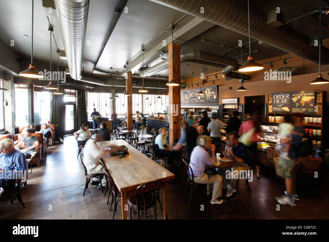 Starbucks Coffee, berühmten Kaffeehaus, Seattle, Washington, USA Stockfoto