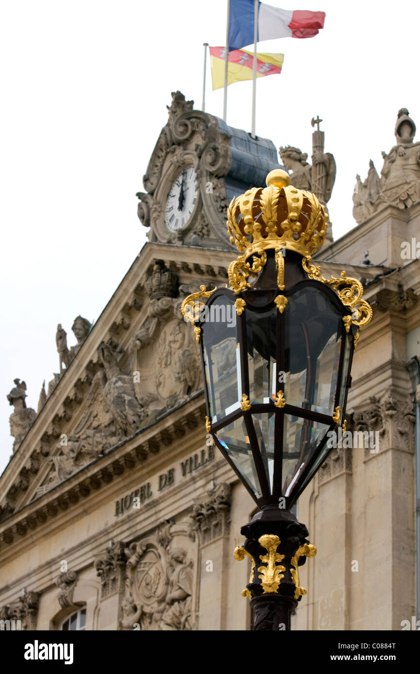 Hotel de Ville am Place Stanislas in Nancy, Lothringen, Frankreich. Stockfoto