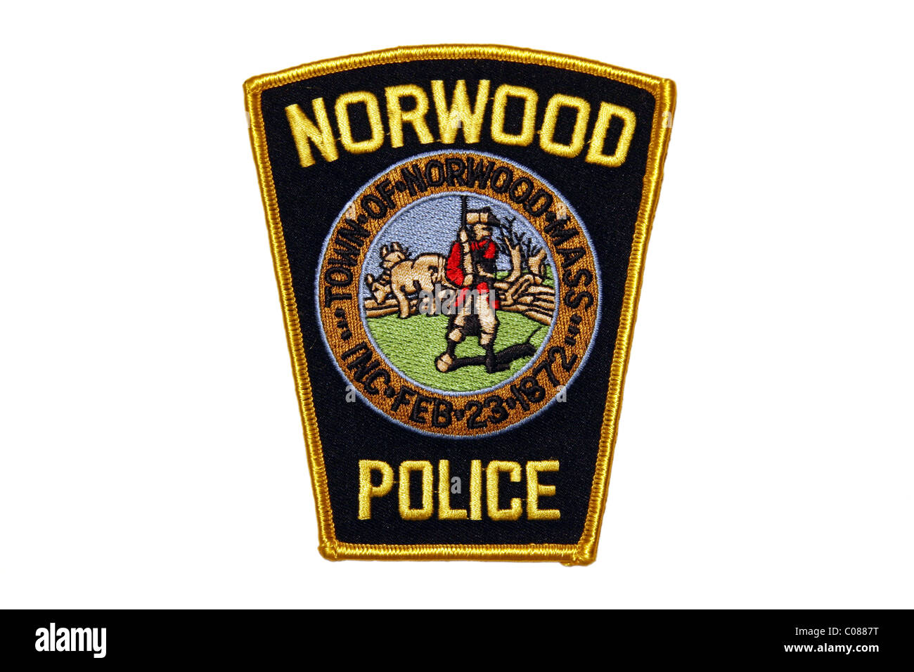 Patch von Norwood-Polizei-Abteilung-Massachusetts, USA Stockfoto