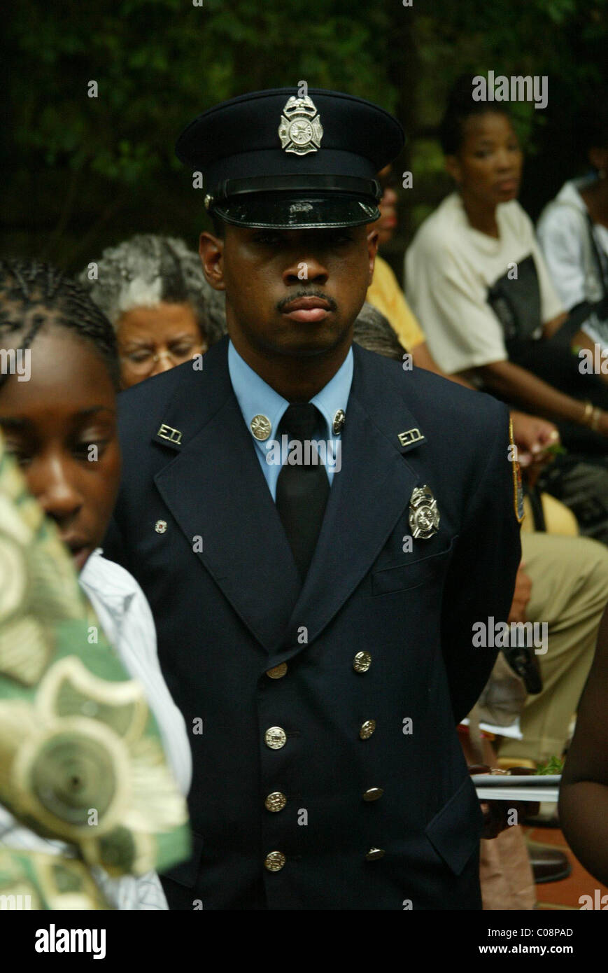 BWUFA, schwarze Frauen vereinigt für Action und Mount Vernon Ladies Association veranstaltete die 10. jährlichen Slave Memorial Kranz Stockfoto
