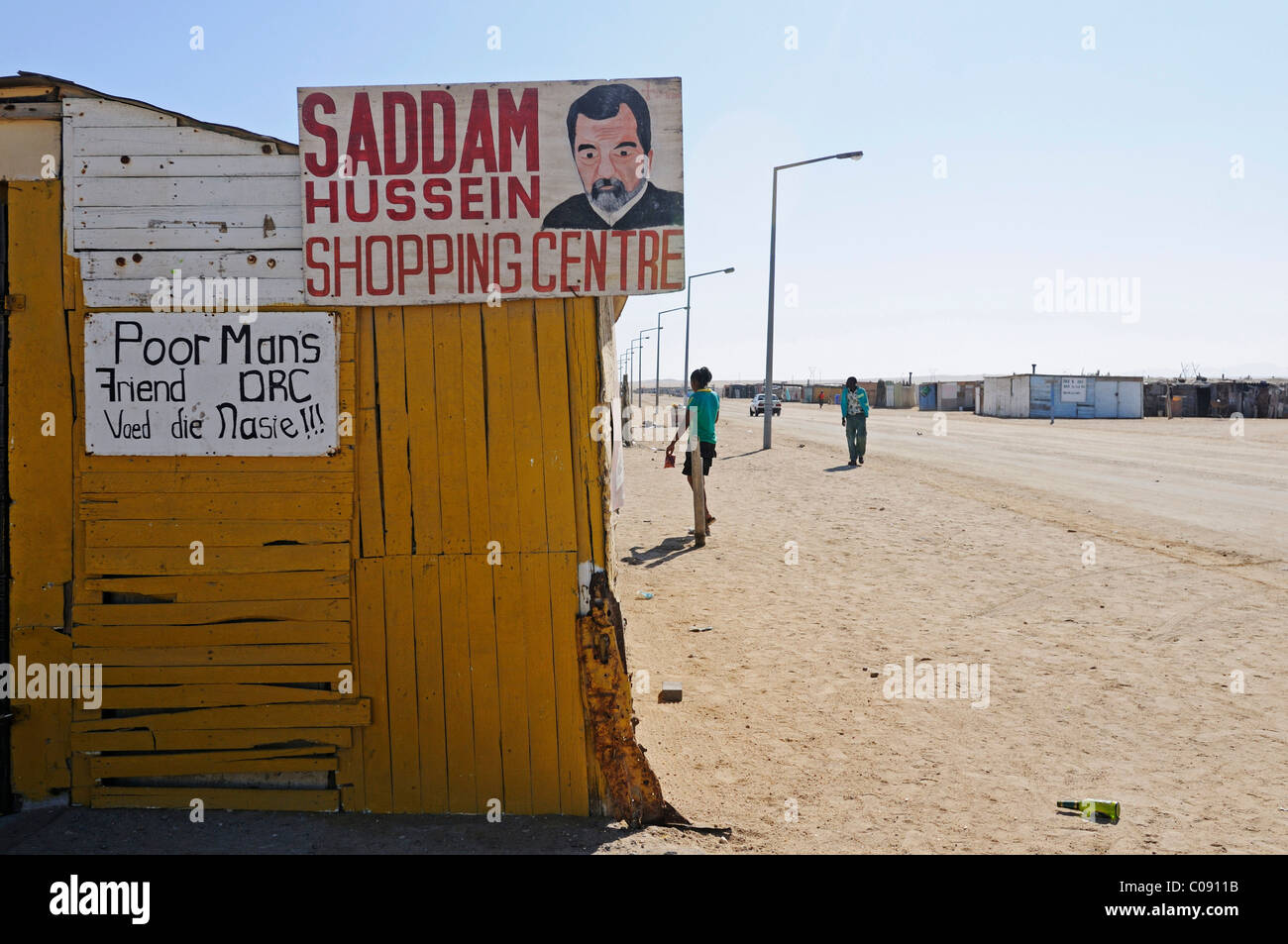Saddam Hussein Einkaufszentrum Shop in Mondesa Township, Swakopmund Stadt, Namibia, Afrika Stockfoto