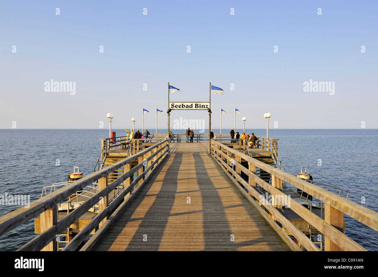 Der Pier an der Ostsee resort Binz, Insel Rügen, Mecklenburg-Western Pomerania, Deutschland, Europa Stockfoto