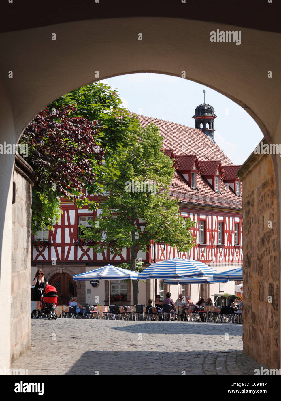 Marktplatz in Herzogenaurach, Mittelfranken, Franken, Bayern, Deutschland, Europa Stockfoto