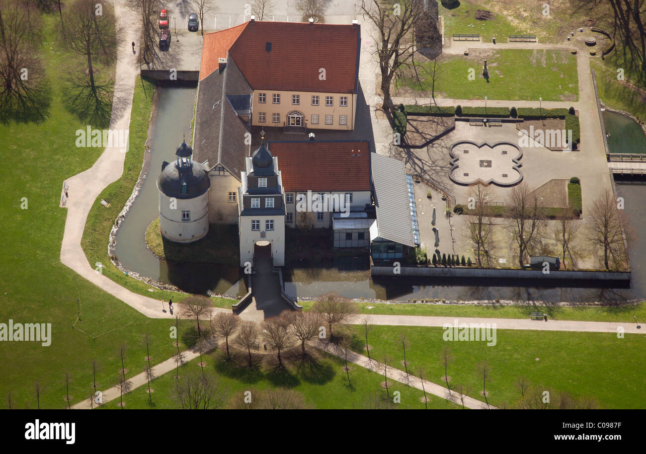 Luftaufnahme, Schloss Haus Martfeld, Ennepetal, Erzweg Wandern trail, Schwelm, Ruhr und Umgebung, Nordrhein-Westfalen, Deutschland, Europa Stockfoto