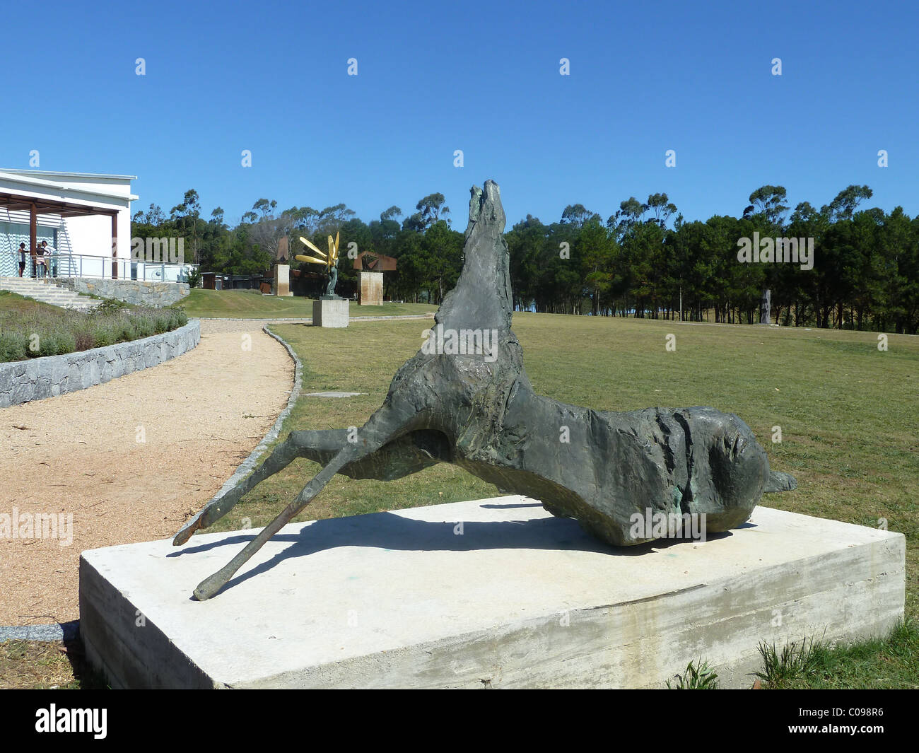 Skulpturenpark in der Nähe von la barra Stockfoto