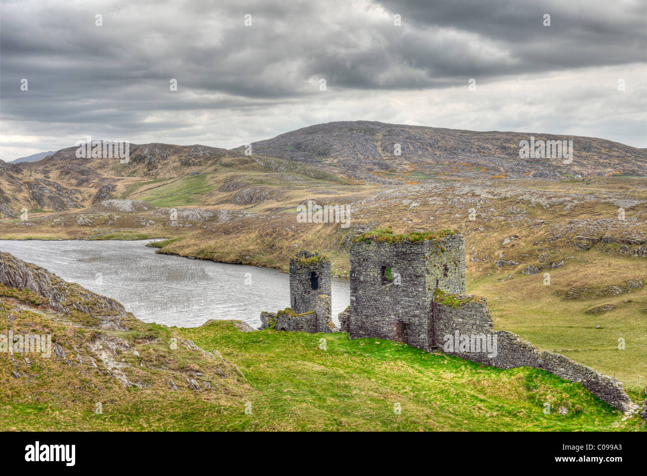 Burgruine, drei Burg Kopf, Mizen Head Halbinsel, West Cork, Irland, britische Inseln, Europa Stockfoto