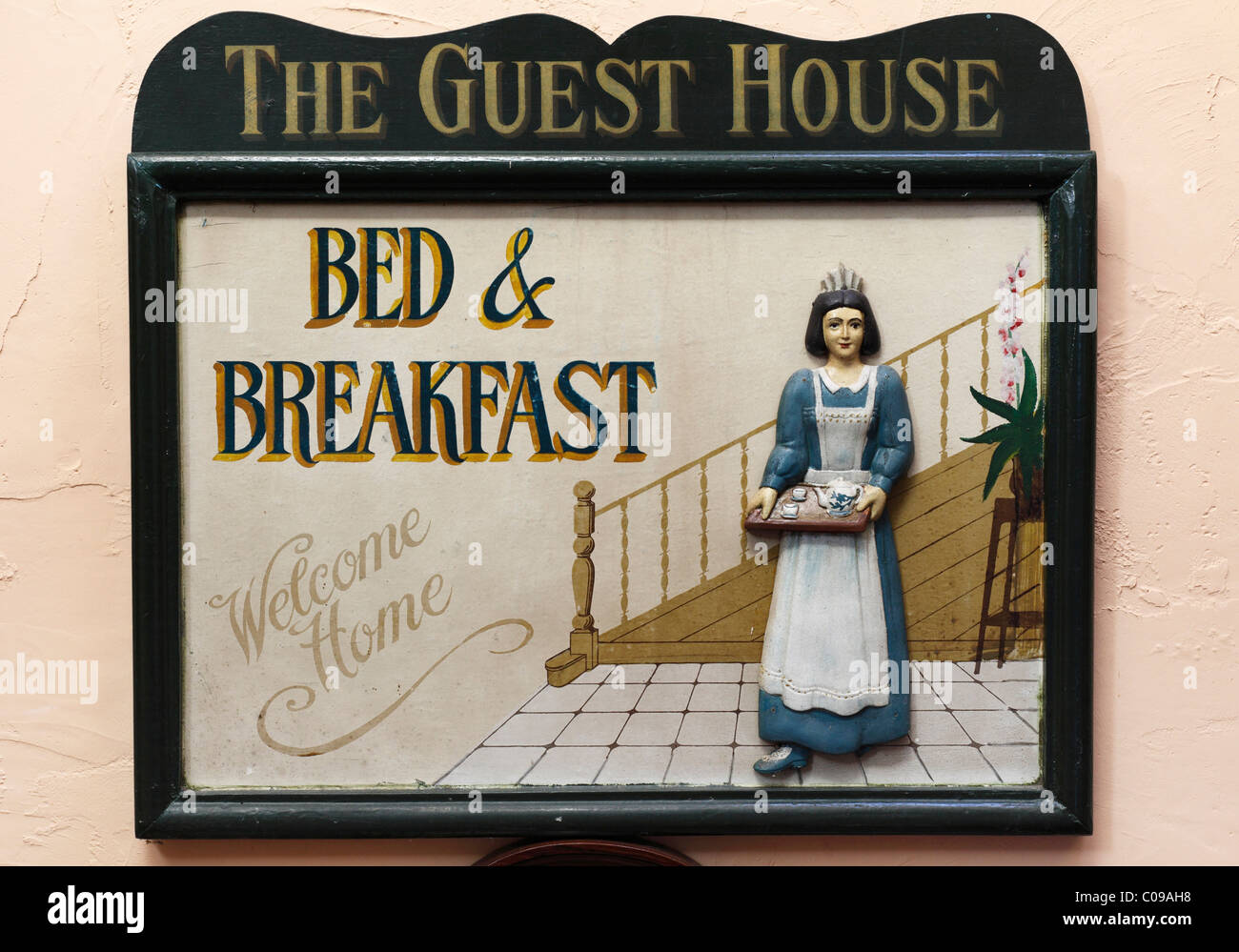 Zeichen, der Gast Haus Bed &amp; Breakfast, Castletownbere, County Cork, Irland, britische Inseln, Europa Stockfoto