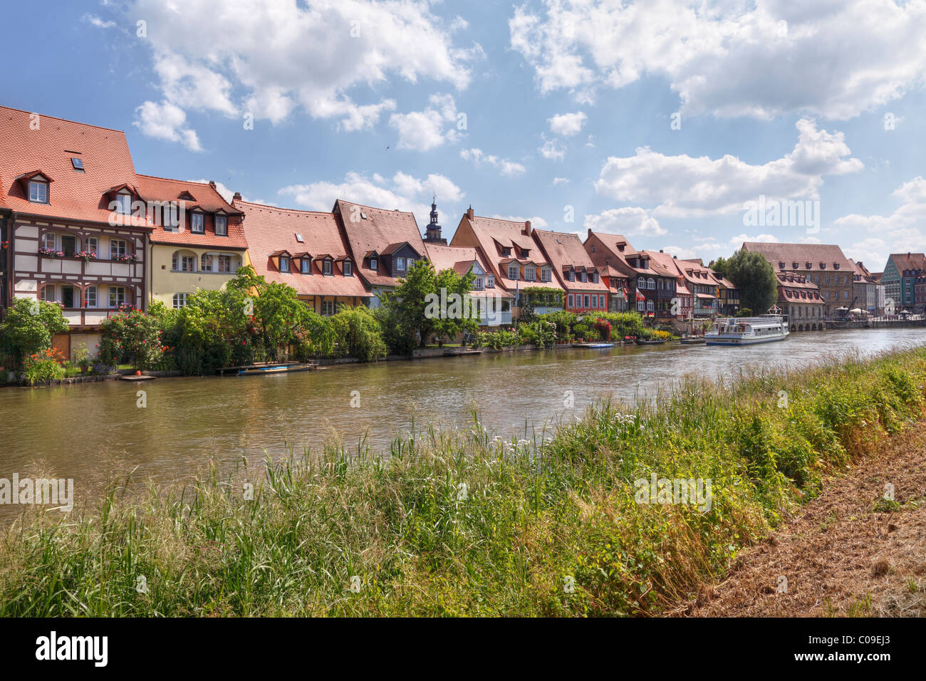 "Kleines Venedig" auf der Regnitz River, Bamberg, Oberfranken, Franken, Bayern, Deutschland, Europa Stockfoto