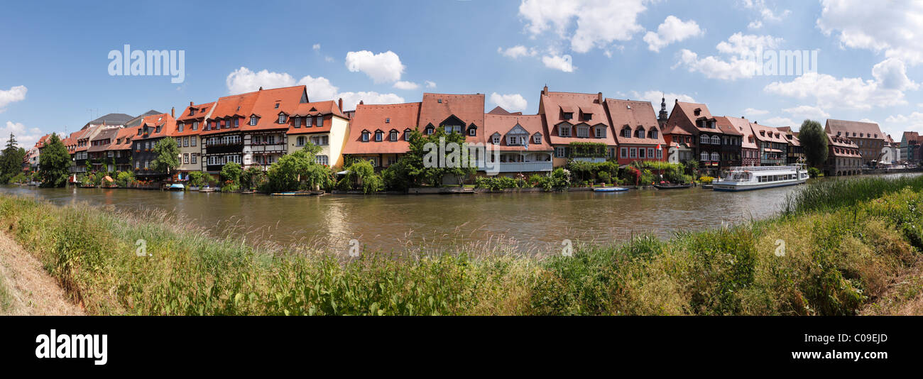 "Kleines Venedig" auf der Regnitz River, Bamberg, Oberfranken, Franken, Bayern, Deutschland, Europa Stockfoto